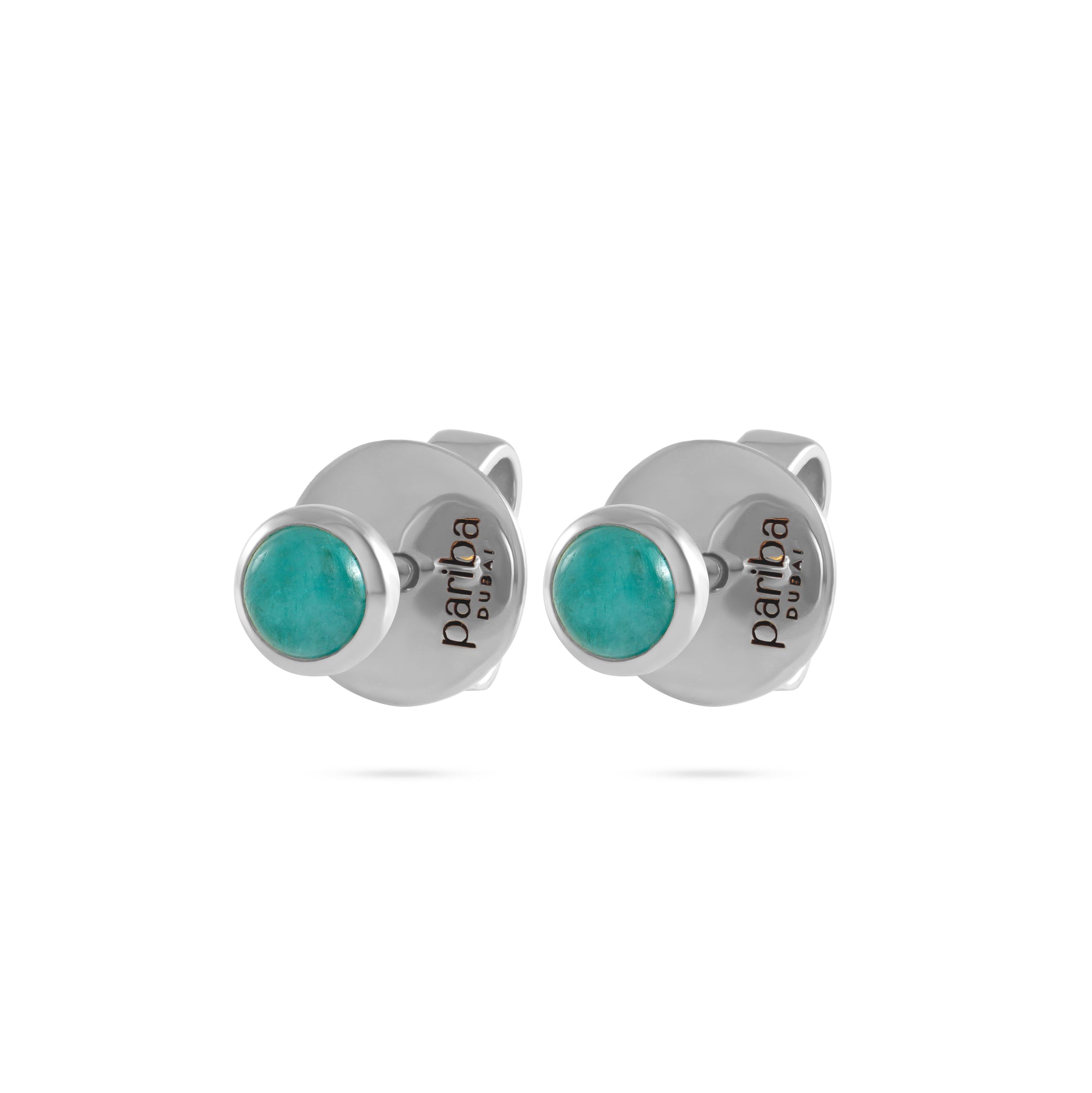 Paraiba Cabochone Éclipse Earrings