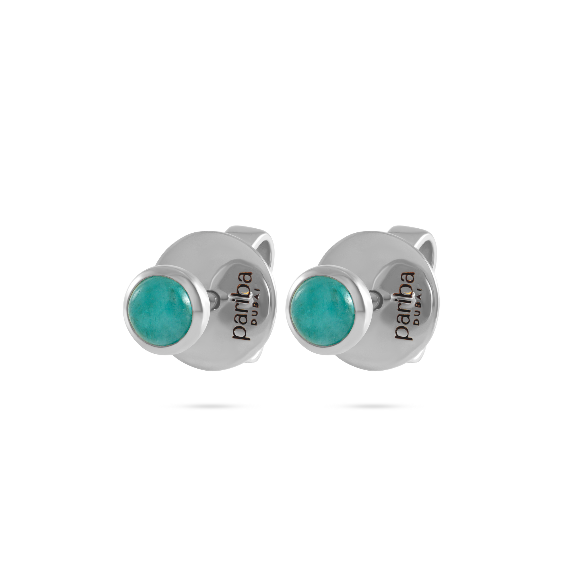 Paraiba Cabochone Éclipse Earrings