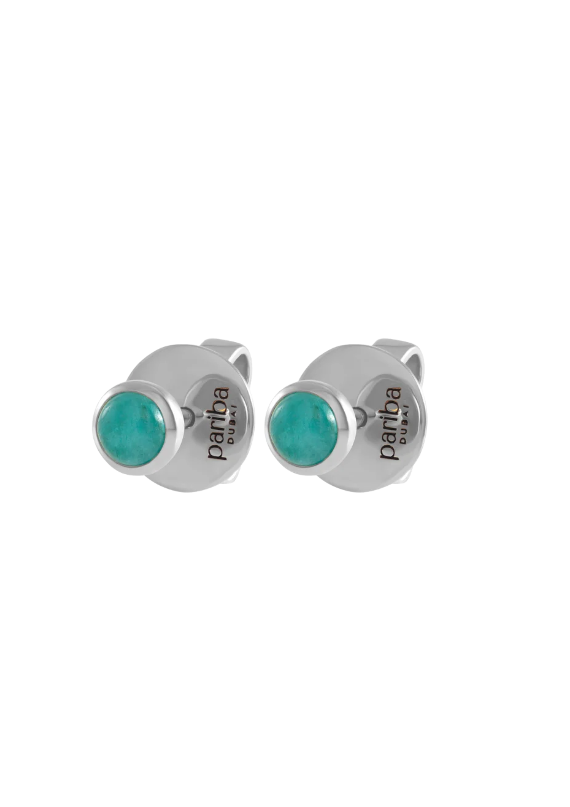 Paraiba Cabochone Éclipse Earrings